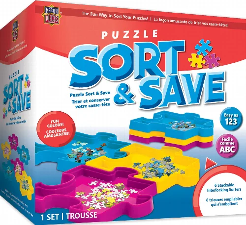 MasterPieces Puzzle Sort & Save - 6 Interlocking Sorters - Image 1