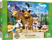 MasterPieces Jr. Ranger National Parks Jigsaw Puzzle - Wildlife of Glacier Kids - 100 Piece