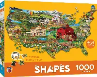 MasterPieces Contours Jigsaw Puzzle - America the Beautiful By Art Poulin - 1000 Piece