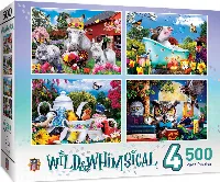 MasterPieces 4-Pack Jigsaw Puzzle - Wild & Whimsical - 500 Piece
