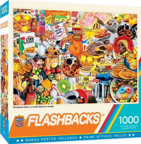 MasterPieces Flashbacks Jigsaw Puzzle - Breakfast of Champions - 1000 Piece - Image 1