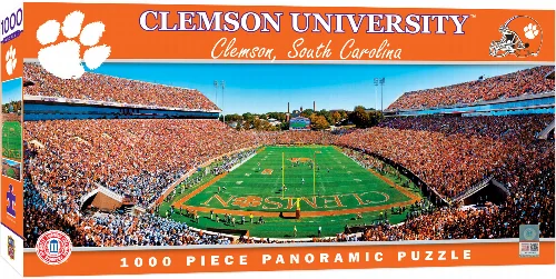 MasterPieces Stadium Panoramic Jigsaw Puzzle - NCAA Clemson Tigers Sports - End View - 1000 Piece - Image 1