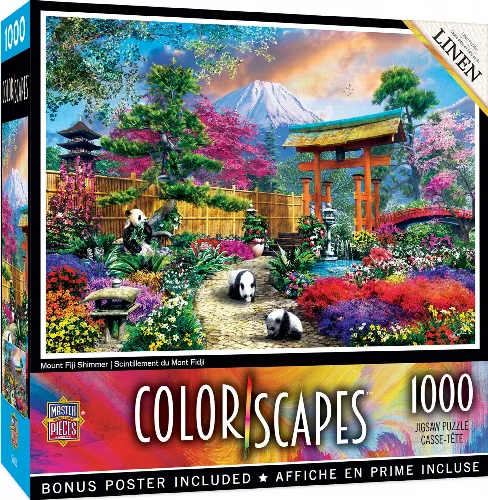 MasterPieces Colorscapes Jigsaw Puzzle - Mount Fuji Shimmer - 1000 Piece - Image 1