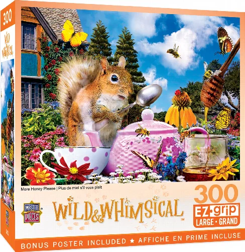 MasterPieces Wild & Whimsical Jigsaw Puzzle - More Honey Please - 300 Piece - Image 1