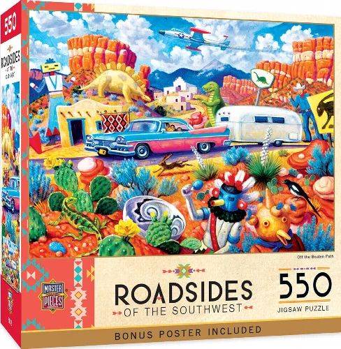 MasterPieces Roadsides of the Southwest Jigsaw Puzzle - Off the Beaten Path - 550 Piece - Image 1