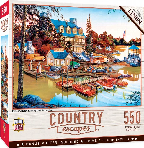 MasterPieces Country Escapes Jigsaw Puzzle - Peaceful Easy Evening - 550 Piece - Image 1