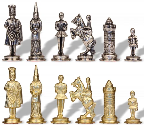 Camelot Theme Metal Chess Set by Italfama - Image 1