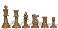 Gold Club Plastic Chess Pieces with 3.75" King - 17 Piece Half Set
