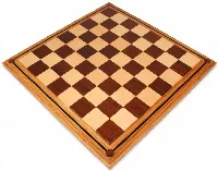 Mission Craft South American Walnut & Maple with Zebra Wood Frame Solid Wood Chess Board - 2.5" Squares