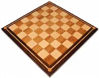Mission Craft Zebrawood & Maple with Walnut Frame Solid Wood Chess Board - 2.5" Squares