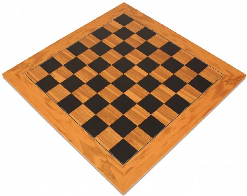 Olive Wood & Black Deluxe Chess Board 2" Squares - Image 1