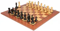 Zagreb Series Chess Set Ebonized & Boxwood Pieces with Classic Mahogany Board - 3.25" King