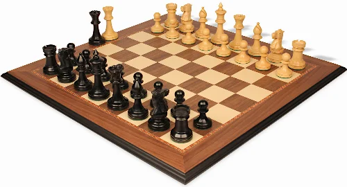 The Cambridge Springs Antique Reproduction Ebonized & Boxwood Pieces with Walnut & Maple Molded Edge Board - 4" - Image 1