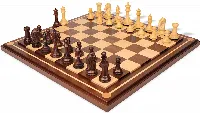 The Craftsman Series Chess Set Rosewood & Boxwood Pieces with Mission Craft Walnut & Maple Board - 3.75" King