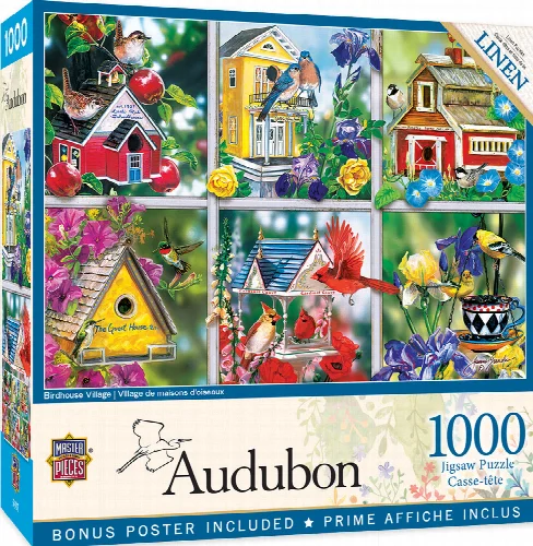 MasterPieces Audubon Jigsaw Puzzle - Birdhouse Village - 1000 Piece - Image 1