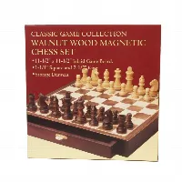 Walnut Wood Magnetic Chess Set