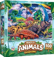 MasterPieces World of Animals Jigsaw Puzzle - Dinosaur Friends - 100 Piece