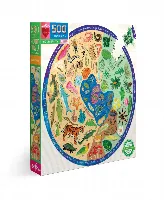 eeBoo Biodiversity Round Jigsaw Puzzle - 500 Piece