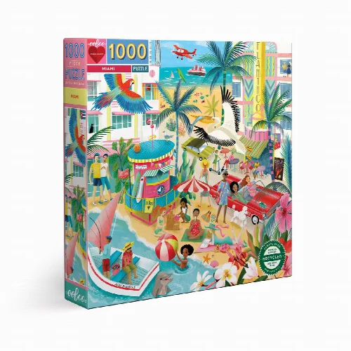 eeBoo Miami Jigsaw Puzzle - 1000 Piece - Image 1