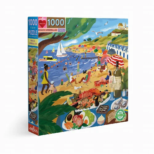 eeBoo Beach Umbrellas Jigsaw Puzzle - 1000 Piece - Image 1