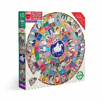 eeBoo Votes for Women Round Jigsaw Puzzle - 500 Piece