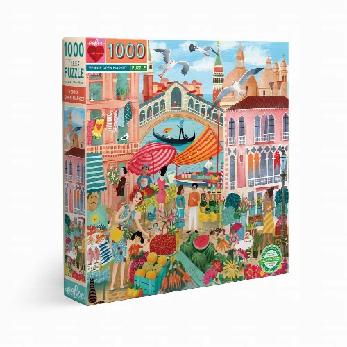 eeBoo Venice Open Market Jigsaw Puzzle - 1000 Piece - Image 1