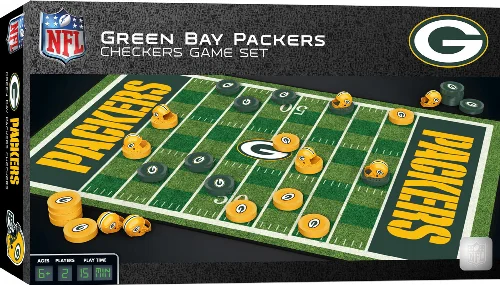 Green Bay Packers Checkers Board Game - Image 1