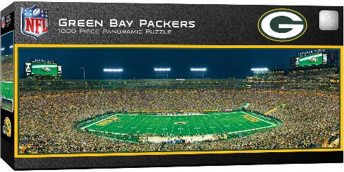 MasterPieces Stadium Panoramic Jigsaw Puzzle - Green Bay Packers NFL Sports - Center View - 1000 Piece - Image 1