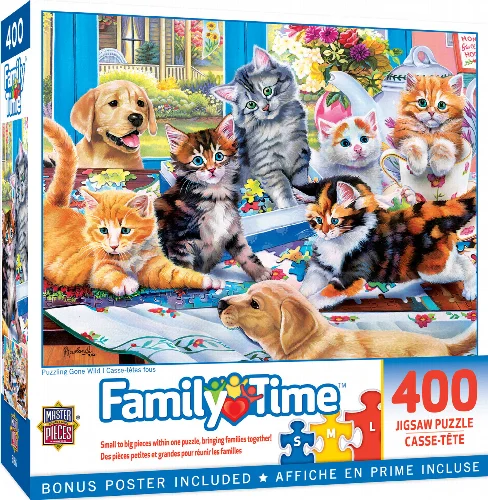 MasterPieces Family Time Jigsaw Puzzle - Puzzling Gone Wild - 400 Piece - Image 1