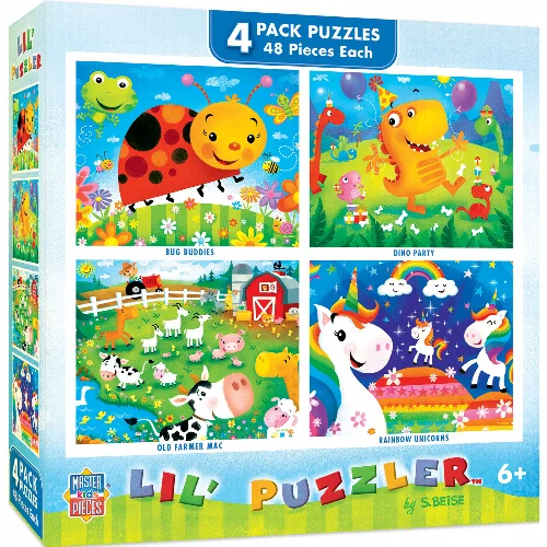 MasterPieces Lil Puzzler 4 Pack Jigsaw Puzzle - 100 Piece - Image 1