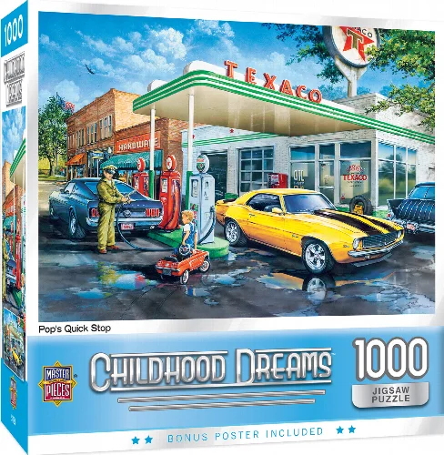 MasterPieces Childhood Dreams Jigsaw Puzzle - Pop's Quick Stop - 1000 Piece - Image 1