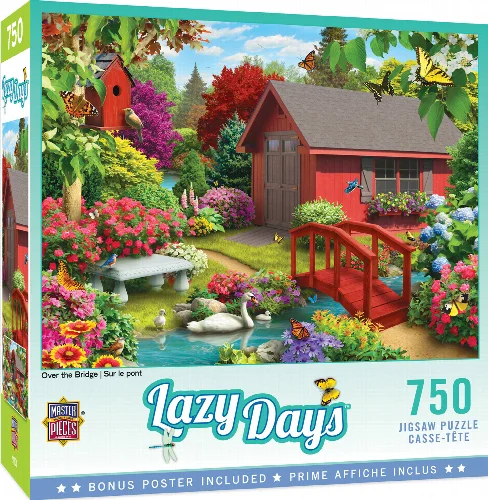 MasterPieces Lazy Days Jigsaw Puzzle - Over the Bridge by Alan Giana - 750 Piece - Image 1