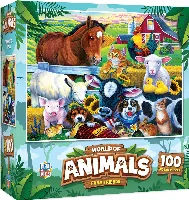 MasterPieces World of Animals Jigsaw Puzzle - Farm Friends - 100 Piece
