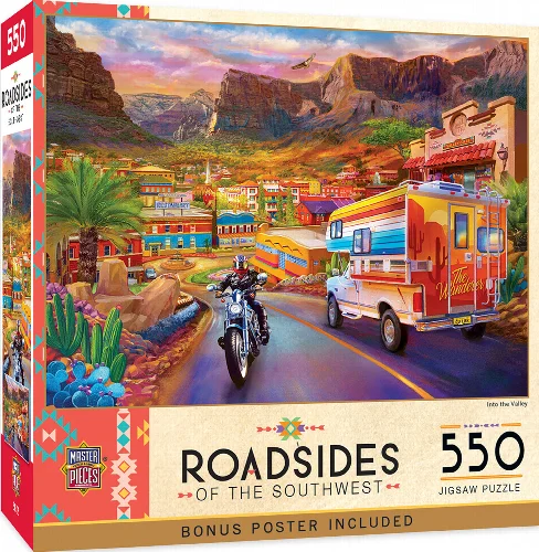 MasterPieces Roadsides of the Southwest Jigsaw Puzzle - Into the Valley - 550 Piece - Image 1