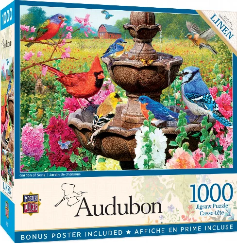 MasterPieces Audubon Jigsaw Puzzle - Garden of Song - 1000 Piece - Image 1