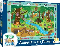 MasterPieces Hide & Seek Jigsaw Puzzle - Animals in the Forest Kids - 48 Piece