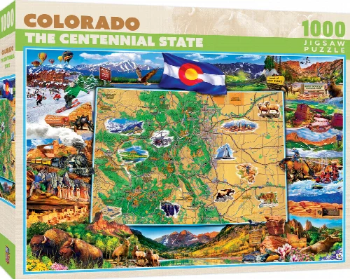 MasterPieces National Parks Jigsaw Puzzle - Colorado Map - 1000 Piece - Image 1