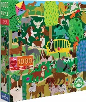 eeBoo Dogs in Park Jigsaw Puzzle - 1000 Piece