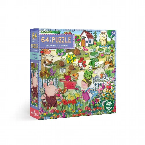 eeBoo Growing a Garden Jigsaw Puzzle - 64 Piece - Image 1