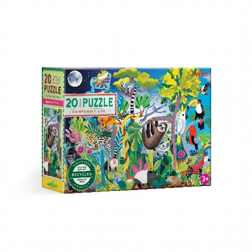 eeBoo Rainforest Life Jigsaw Puzzle - 20 Piece - Image 1