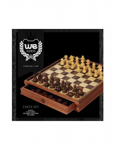 We Games French Staunton Chess and Checkers Set - Image 1