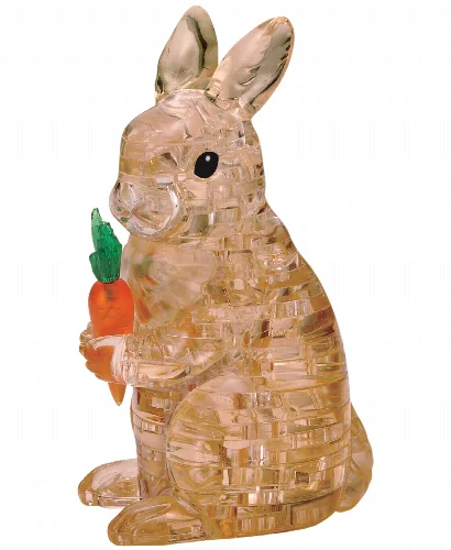 BePuzzled 3D Crystal Puzzle-Rabbit - 43 Pcs - Image 1