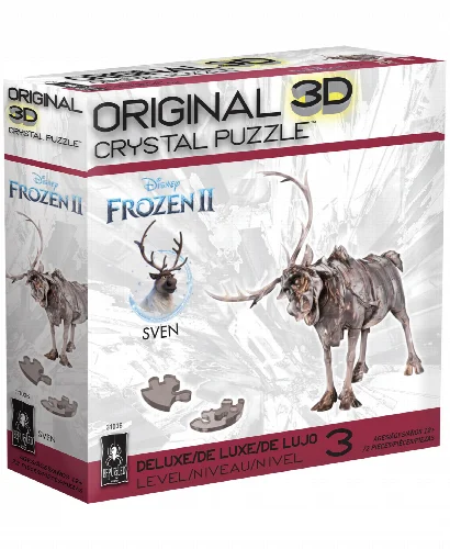 BePuzzled 3D Crystal Puzzle - Disney Frozen Ii - Sven the Reindeer - 72 Pieces - Image 1