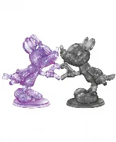 BePuzzled 3D Crystal Puzzle - Disney Minnie Mickey Black, Purple - 68 Piece