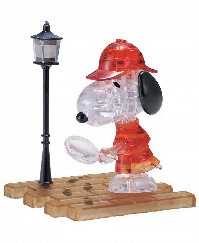 BePuzzled 3D Crystal Puzzle-Detective Snoopy - 34 Pcs - Image 1