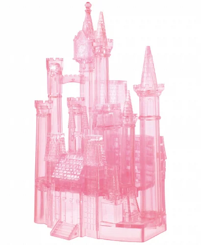 BePuzzled 3D Crystal Puzzle - Disney Cinderella's Castle Pink - 71 Piece - Image 1