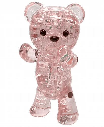 BePuzzled 3D Crystal Puzzle - Moving Teddy Bear - 48 Piece - Image 1