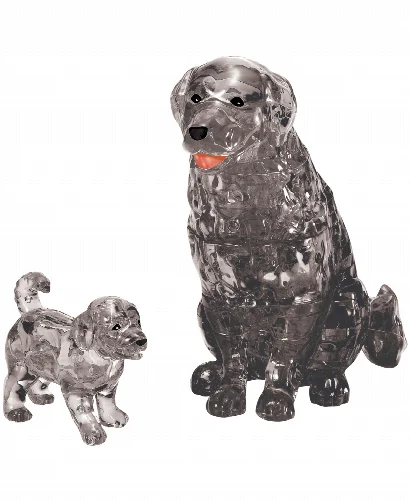 BePuzzled 3D Crystal Dog Puppy Puzzle Set, 47 Pieces - Image 1