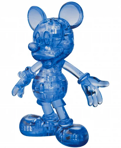 BePuzzled 3D Crystal Puzzle - Disney Mickey Mouse Dark Blue - 37 Piece - Image 1