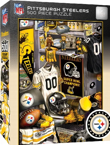 MasterPieces NFL Locker Room Jigsaw Puzzle - Pittsburgh Steelers - 500 Piece - Image 1